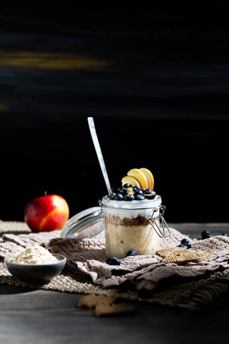 Porridge im Glas darksetting